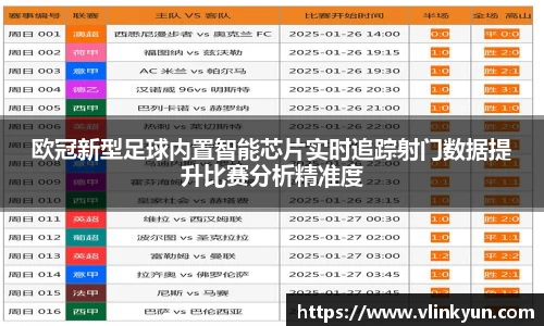欧冠新型足球内置智能芯片实时追踪射门数据提升比赛分析精准度